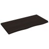 Stolní deska tmavě hnědá 100x50x(2-4)cm ošetřený masivní dub 3156429