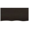 Stolní deska tmavě hnědá 100x50x(2-4)cm ošetřený masivní dub 3156429
