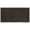 Stolní deska tmavě hnědá 100x50x(2-4)cm ošetřený masivní dub 3156429