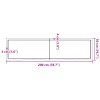 Stolní deska tmavě hnědá 200x50x(2-4)cm ošetřený masivní dub 3156460