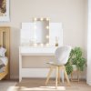 Toaletní stolek s LED osvětlením bílý 96 x 40 x 142 cm 837892