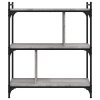 Knihovna se 3 policemi šedá sonoma 76x32x88 cm kompozitní dřevo 833933