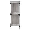 Knihovna se 3 policemi šedá sonoma 76x32x88 cm kompozitní dřevo 833933