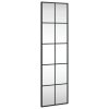 Nástěnné zrcadlo černé 30 x 100 cm obdélník železo 358643