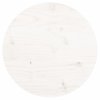 Stolní deska kulatá bílá Ø 30 x 3 cm masivní borové dřevo 833656