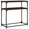 Konzolový stolek kouřový dub 75 x 35,5 x 75 cm kompozitní dřevo 834072