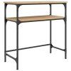 Konzolový stolek dub sonoma 75 x 35,5 x 75 cm kompozitní dřevo 834051