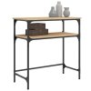 Konzolový stolek dub sonoma 75 x 35,5 x 75 cm kompozitní dřevo 834051