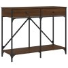 Konzolový stolek hnědý dub 100 x 39 x 78,5 cm kompozitní dřevo 835488