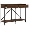 Konzolový stolek hnědý dub 100 x 39 x 78,5 cm kompozitní dřevo 835488