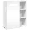 Koupelnová zrcadlová skříňka s LED osvětlením bílá 45x13x52 cm 357965