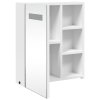Koupelnová zrcadlová skříňka s LED osvětlením bílá 45x13x52 cm 357965