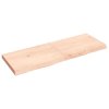 Stolní deska 140x50x(2-6) cm neošetřený masivní dubové dřevo 3156317