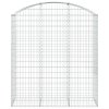 Klenutý gabionový koš 150 x 50 x 160/180 cm pozinkované železo 153458