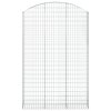 Klenutý gabionový koš 150 x 30 x 220/240 cm pozinkované železo 153451