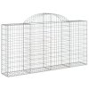 Klenutý gabionový koš 200 x 30 x 100/120 cm pozinkované železo 153485