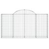 Klenutý gabionový koš 200 x 30 x 100/120 cm pozinkované železo 153485