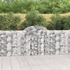 Klenutý gabionový koš 200 x 30 x 100/120 cm pozinkované železo 153485