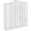 Klenutý gabionový koš 200 x 50 x 200/220 cm pozinkované železo 153500