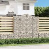 Klenutý gabionový koš 200 x 50 x 200/220 cm pozinkované železo 153500