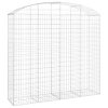 Klenutý gabionový koš 200 x 50 x 180/200 cm pozinkované železo 153479