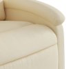 Masážní polohovací křeslo krémové textil 371772