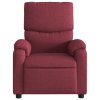 Masážní polohovací křeslo vínové textil 373425