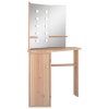 Rohový toaletní stolek s LED světlem dub 111 x 54 x 141,5 cm 326533