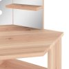 Rohový toaletní stolek s LED světlem dub 111 x 54 x 141,5 cm 326533