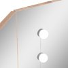 Rohový toaletní stolek s LED světlem dub 111 x 54 x 141,5 cm 326533