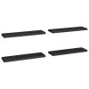 Plovoucí nástěnné police 4 ks černé 90 x 23,5 x 3,8 cm MDF 323840