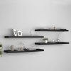Plovoucí nástěnné police 4 ks černé 90 x 23,5 x 3,8 cm MDF 323840