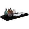 Plovoucí nástěnné police 4 ks lesklé černé 60x23,5x3,8 cm MDF 323771