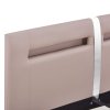 Rám postele s LED cappuccino umělá kůže 120 x 200 cm 280862