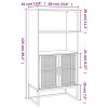 Highboard černý 60 x 35 x 125 cm kompozitní dřevo 352134