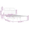Kovový rám postele s čelem černý 120 x 200 cm 352576