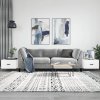 Konferenční stolky 2 ks lesklé bílé 50x50x40cm kompozitní dřevo 829337