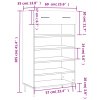 Botník bílý s vysokým leskem 60 x 35 x 105 cm kompozitní dřevo 829630