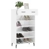 Botník bílý s vysokým leskem 60 x 35 x 105 cm kompozitní dřevo 829630