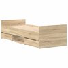 Rám postele s hlavovým a nožním čelem dub sonoma 100 x 200 cm 3203798