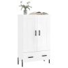 Skříň highboard lesklá bílá 69,5 x 31 x 115 cm kompozitní dřevo 830334