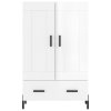 Skříň highboard lesklá bílá 69,5 x 31 x 115 cm kompozitní dřevo 830334