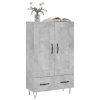 Skříň highboard betonově šedá 69,5x31x115 cm kompozitní dřevo 830320