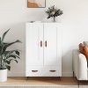 Skříň highboard bílá 69,5 x 31 x 115 cm kompozitní dřevo 830292