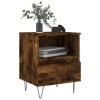 Noční stolky 2 ks kouřový dub 40 x 35 x 50 cm kompozitní dřevo 830631