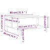 Konferenční stolek dub sonoma 80x80x36,5 cm kompozitní dřevo 830783