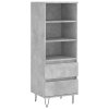 Skříň highboard betonově šedá 40 x 36 x 110 cm kompozitní dřevo 831512