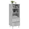 Skříň highboard betonově šedá 40 x 36 x 110 cm kompozitní dřevo 831512