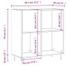 Skříňka na LP desky bílá 84,5 x 38 x 89 cm kompozitní dřevo 831772