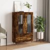 Skříň highboard kouřový dub 69,5 x 31 x 115 cm kompozitní dřevo 828281
